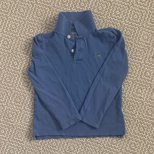 Crewcuts Long-Sleeve Polo in Slate Blue
